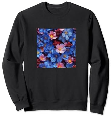 Bergenia Flower Pattern Graphic Sweatshirt
