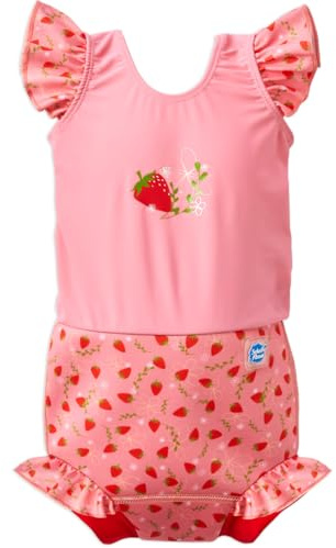 Splash About Baby Girls Happy Costume One Piece Swimsuit, Strawberry Field, 3-6 Months UK