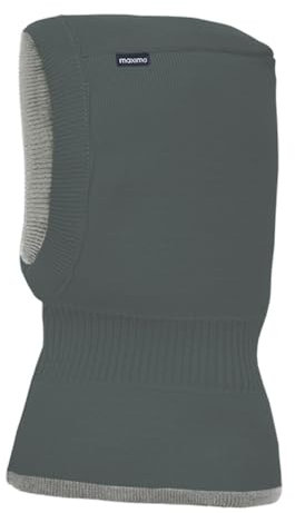 maximo Schlupfmütze zum Wenden Wendemütze Kindermütze Strumhaube Balaklava Kinder - Made in Germany Winter Herbst-Winter - 51 cm dunkelgrün