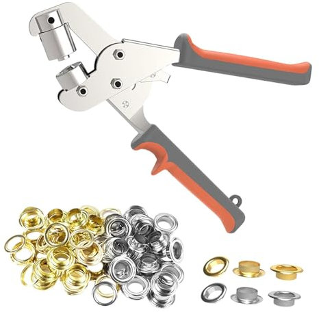 Baoblaze Set di utensili per pinze per occhielli portatili, perforatrice manuale per occhielli, impugnatura ergonomica per hobbisti di artigianato