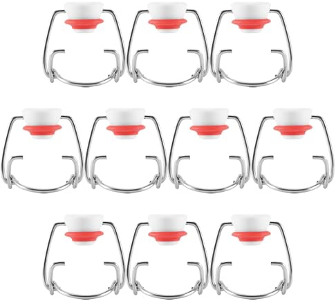 Orolotay Tapas Botella Vidrio con Tapa Giratoria Tapa Botella Cerveza con Tapa Giratoria para Botella de Cerveza Estilo Cerveza, de Soda, ElaboracióN de 10 Piezas