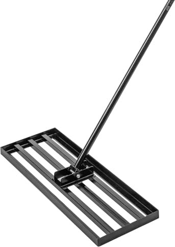 GROWNEER Handy Lawn Levelling Rake 76 x 25 cm Garden Lawn Squeegee, Effortless Sand Rake Tool Handle 2.3m, Rasen Rakel Garten Rechen Scarifier for Yard, Golf Course, Backyard Rasenrechen