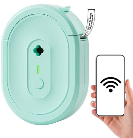 Stampante per etichette – Mini etichettatrice termica wireless, dispositivo di stampa per magazzini, studenti, scuola, ordinamento di documenti, logistica, smistamento, artigianato, etichettatura