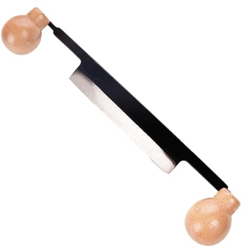 Utensile per la lavorazione del legno, taglierina dritta, rimozione della corteccia, raschietto per legno a doppio manico, strumento per la lavorazione del legno, per giardino e casa