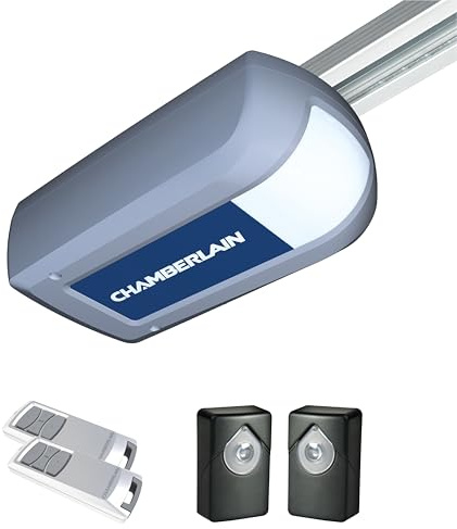 Chamberlain ML1040EV - Accionamiento para puerta de garaje - Silencioso y fuerte: 1000 N fuerza de tracción máx. 140 kg de peso de la puerta - Capacidad para Smart Home - Montaje sencillo - Incluye
