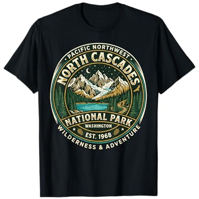 Badge rétro North Cascades National Park Washington T-Shirt