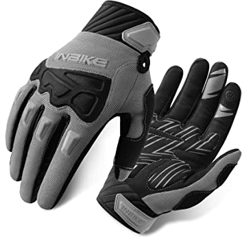 INBIKE MTB Handschuhe Herren Motocross Fahrradhandschuhe Mountainbike Fahrrad Rad Jungen mädchen Grau L