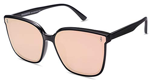 SOJOS Sunglasses for Women Men Vintage Style Shades SJ2157,Black/Pink