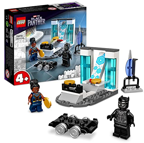 LEGO Marvel Shuri's Lab 76212 Building Kit; Black Panther Construction Toy for Fans of the Marvel Avengers and Imaginative Super-Hero Role Play; Birthday Gift for Kids Aged 4 and up (58 Pieces)