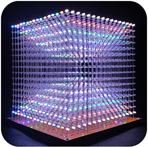 iCubeSmart 16x16x16 LED Cube Elektronik Bausatz DIY Electronic Kit DIY Löten Bausatz (3D16MINI-KIT-MULTI)