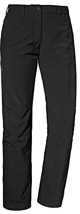 Schöffel Damen Pants Engadin1 Warm L, warme Wanderhose mit 4 Wege-Stretch, robuste Thermohose mit vorgeformtem Knie und verstellbarem Bund, black, 40