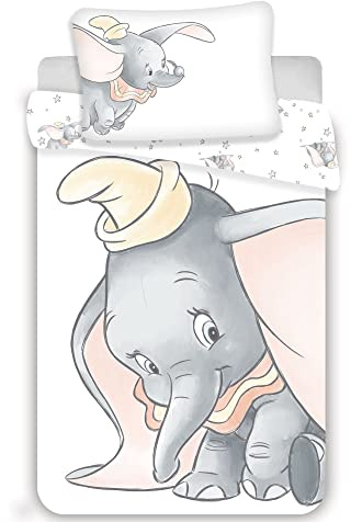 Jerry Fabrics Disney Dumbo Baby Bed Linen 100 x 135 cm 100% Cotton