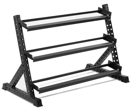 Titan Fitness 3 Tier Dumbbell Weight Rack Stand, Rated 800 LB, Organize Classic Dumbbells, Storage Fitness Rack