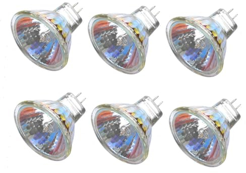 ShuoHui MR11 - Lampadina alogena 12 V 10 W GU4 Bi-Pin Base Spotlight, copertura in vetro dimmerabile, diametro 35 mm, bianco caldo, 2700 K (6)