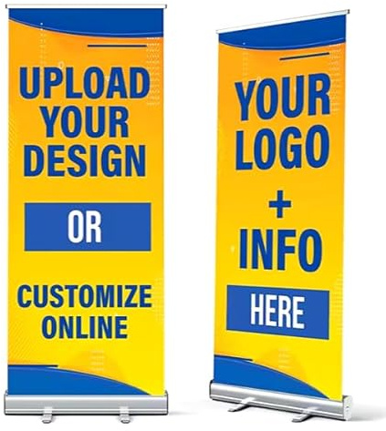 Roll Up Banner Stand - 85CM x 200CM | Free Carry Case | Free Design* - Hard Ware + Print - Fast Delivery (Hardware + Print) | CUSTOM ROLL UP BANNER STAND FOR EVENT & OCCASIONS (1)