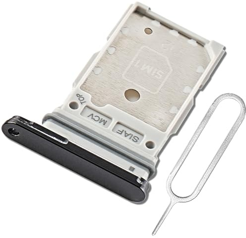 ExtKry Bandeja SIM para Samsung Galaxy S23/S23+ Plus,Negro | Calidad original bandeja de tarjeta SIM bandeja para SIM bandeja ranura SIM bandeja tarjeta SIM con aguja eyectora.