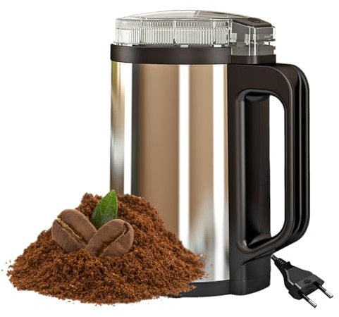 Molinillo De Café Automático | Electrodoméstico Táctil Con Botón Pulsador - Molino Rápido Y Sencillo Para Granos Y Frutos Secos Uso Diario En Cocina Doméstica