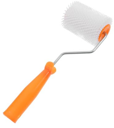 QUMIIRITY Rouleau à Peinture Autonivelant Et Antimousse Pour Sols En Ciment, Rouleau à Picots 13 Mm En 4 Pouces, Matériau Sélectionné, Outil à Main Pour Chape, Usage Professionnel,