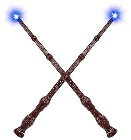 MagicRanger Light Up Wizard Magic Wands with Sound Illuminating Witch Wand Set for Kids Cosplay Birthday Party Favors, Hive 2PCS
