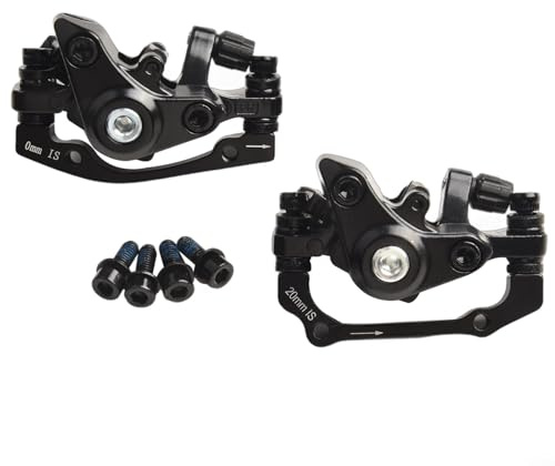 Mekanisk skivbromsok set fram bak kompatibel med 160 mm för mountainbike, vägcykel, hopfällbar cykel, elektrisk cykel med metallbromsbelägg aluminiumlegering (fram och bak broms)
