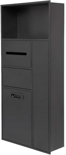 Nicchia doccia in acciaio inox 304, impermeabile, mensole da incasso per articoli da toeletta, carta igienica e cosmetici, moderna mensola da parete in finitura grigia