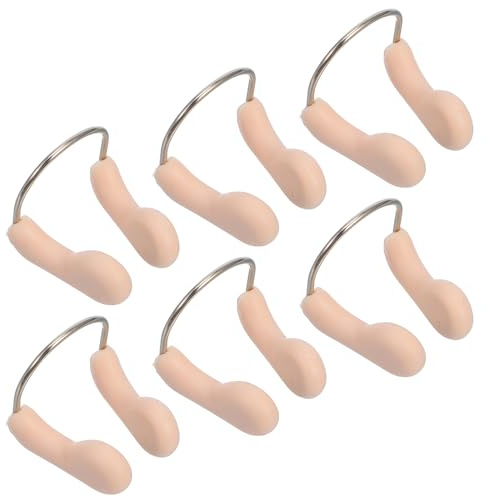 CALLARON Clip Nasale per Nuoto 6 Pezzi in Silicone Filo Metallico, Tappi Nasali Imbottiti per Adulti, Protezione Naso per Sport Acquatici e Allenamento Subacqueo