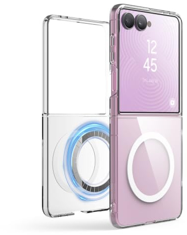 elago Magnetiskt Genomskinligt Fodral för Galaxy Z Flip 8 | Kompatibel med MagSafe, Stark Magnet, Premium-Polykarbonat, Stöttåligt Skyddsfodral (Genomskinligt)