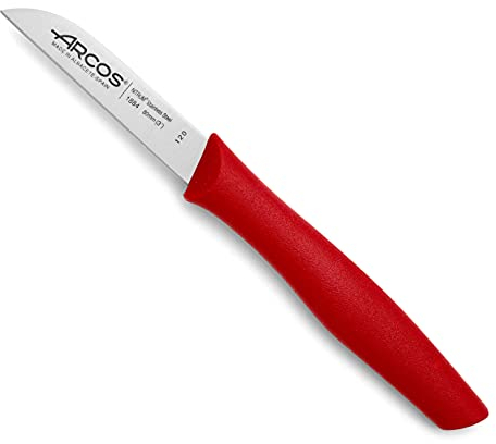 Arcos Schälmesser Edelstahl NITRUM - 80 mm Klinge für Obst und Gemüse - Ergonomischer Polypropylen-Griff - Serie Nova