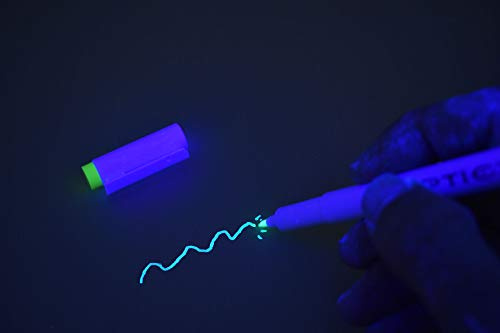 Opticz Invisible UV Blacklight Reactive Fine Tip Ink Marker (Invisible UV Yellow)