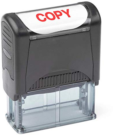 Self Inking Rubber Stamp, Refillable Red Ink Preinstalled - (9/16 x 1-1/2) (Copy)
