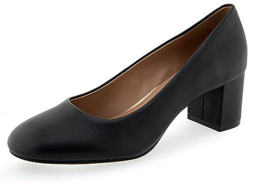 Aerosoles EBEL Mid Heeled Pump, Black Leather, 8.5M