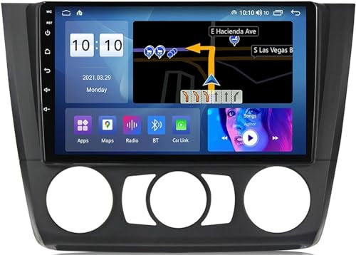 PLOKM 9'' Android 12 Radio Screen for B-MW 1 Series E81 E82 E87 E88 2004-2013 GPS Nav Player 2-Din Car Music System Support 4G 5G WiFi SWC Carplay B, M150S