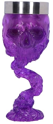 Nemesis Now Soul Spirit Goblet, 19.3cm, Removable Stainless Steel Insert, Expertly Designed, Cast in Clear Resin – Goblet Drinking Glasses – Magic (Purple)