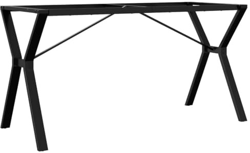vidaXL Patas de Mesa de Comedor Estructura Y Acero 140x60x73 cm, Pata de Mesa Auxiliar, Pata de mesita Auxiliar, Pata de Mesa de Metal