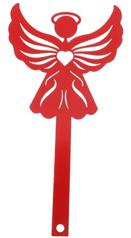 ANDRESLAD Bandiera Decorativa Per Cassetta Postale A Forma Di Angelo Decorazione Natalizia in Metallo Per La Casa Ornamento Per Cassetta Postale Da Strada