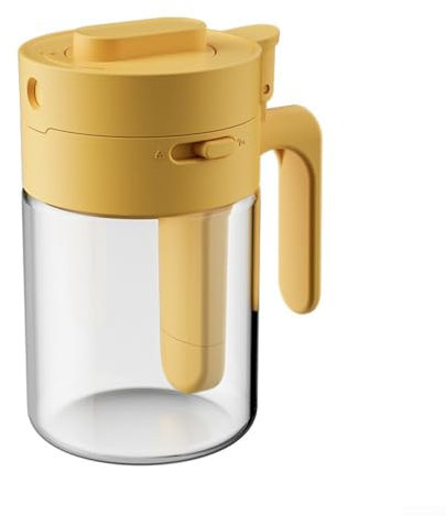 Funktionales Gewürzglas, kompakt und benutzerfreundlich, transparenter Glasbehälter, Ihr Kochbedarf (gelb)