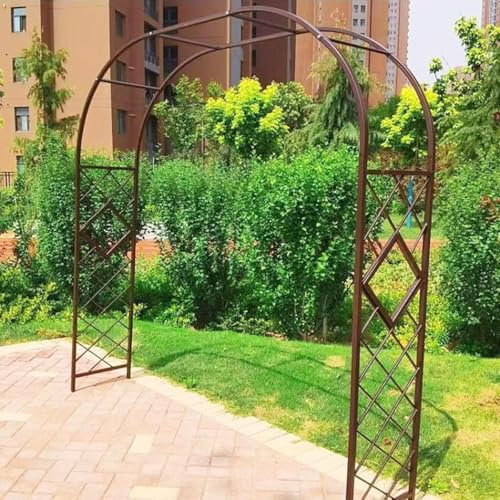 Arco de jardín de metal para ceremonia al aire libre, cenador de acero pesado para plantas trepadoras, rosas, vides