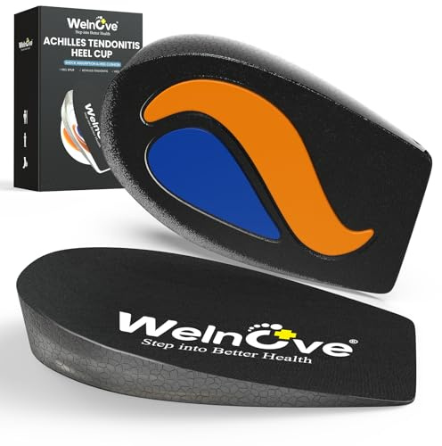 Welnove Coppe con tacco in gel per fascite plantare per tendinite di Achille