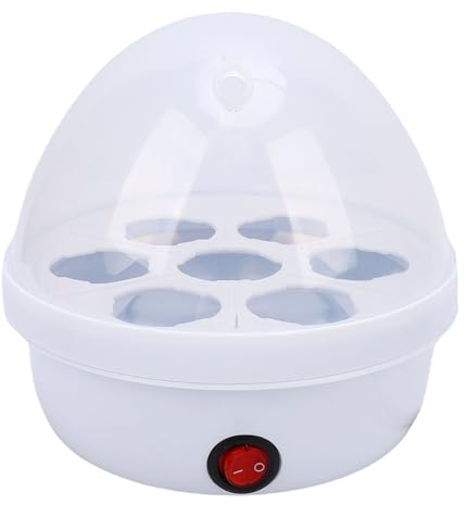 Phefop Hervidor de Huevos Eléctrico de Acero Inoxidable, 7 Capacidades, Calentamiento Rápido, Apagado Automático, Vaporizador para Huevos Duros, Pasados ​​por Agua, Escalfados con Taza, Perfecto