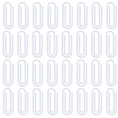 PONDON 60 st vita ovala sublimeringspapper i akryl, 3 mm tjocka, 7,6 x 3 cm, med värmeöverföringsbeläggning, gör-det-själv-pappersklämmor eller bokmärken
