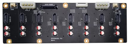 NONDK N3 Bakplan Kretskort 8 SAS 7+ 7+ 15Pin HDD Adapter 4pin Strömförsörjning 3pin Fläktkontakt Stöd för Servrar