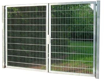 Doppelflügeltor Einfahrtstor Hoftor Mattentor Industrietor Gartentor Tor 250cm x 180 cm verzinkt inkl. Pfosten