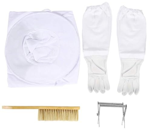 Traje de Apicultor Profesional para Apicultura Traje de Apicultura Protectora de Traje Chaqueta incluye traje de apicultura, chaqueta y guantes, pincel para colmena, atrapasueños de reina y ganchos