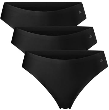 DANISH ENDURANCE 3-Pack Seamless Stringtrosor, Träning & Sport, Återvunnet material, för Dam, Svart, XXL