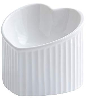 Gamelle Chat Céramique Surélevée et Inclinée - Bol de Nourriture pour Chat Haut Anti-Vomissement - Passe au Lave-Vaisselle et au Micro-Ondes - 180 g