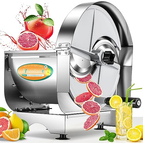 Newhai Commercial Fruit Slicer, Manual Vegetable Slicing Machine, 0-0.47
