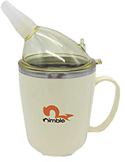 HEALLILY Schnabeltasse für Erwachsene aus Edelstahl mit Flusskontrolle, auslaufsicher, auslaufsicher, bruchsicher, für ältere Menschen, Behinderte und Erwachsene