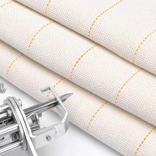 Tufting Cloth, Primario Tufting Panno 150 x 200cm Punch Needle Tessuto con Linee Marcate per Ricamo Principianti Monk Cloth Tessuto Mönchstoff per Tappeto Tufting Pistole