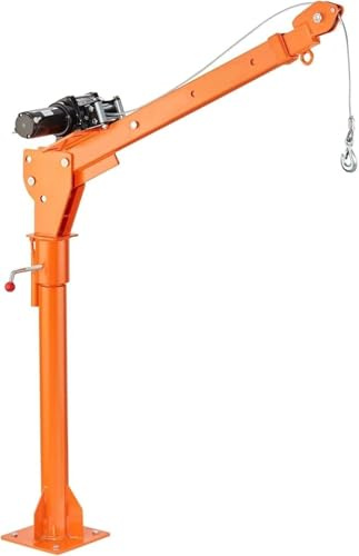 Paranco elettrico Gru per camioncino, capacità 500 kg, girevole a 360°, paranco per gru a braccio per camion con tre capacità di braccio di 100 kg, 250 kg e 500 kg Argano elettrico