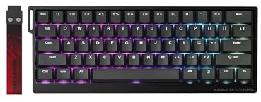 Madlions MAD 60 HE – Wooting Killer | Clavier de jeu magnétique/mécanique 60 % | Taux de polling 8000 Hz | Latence RT / réinitialisation Ultra Esport | 16,5 M RGB | Web Driver | Commutateur magnétique